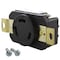 Ac Works Locking Receptacle, L7-30R, 30 A, 277V AC, 2 Pole, Flush Mount, Black FML730R - alternate 1